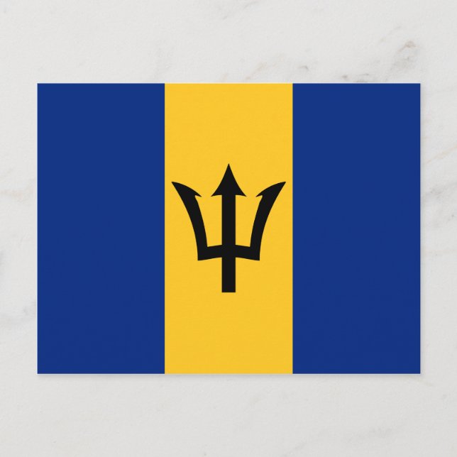 Barbados Flag Postcard (Front)