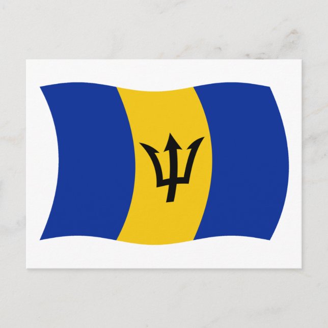 Barbados Flag Postcard (Front)