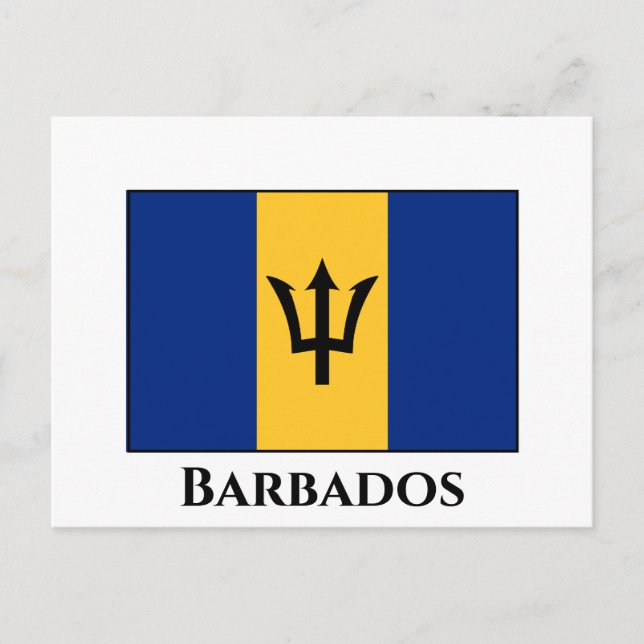 Barbados Flag Postcard (Front)
