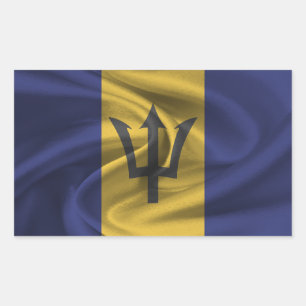 Barbados Flag Rectangular Sticker