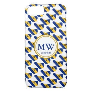 BARBADOS FLAG Scripture Monogram Samsung iPhone 8/7 Case