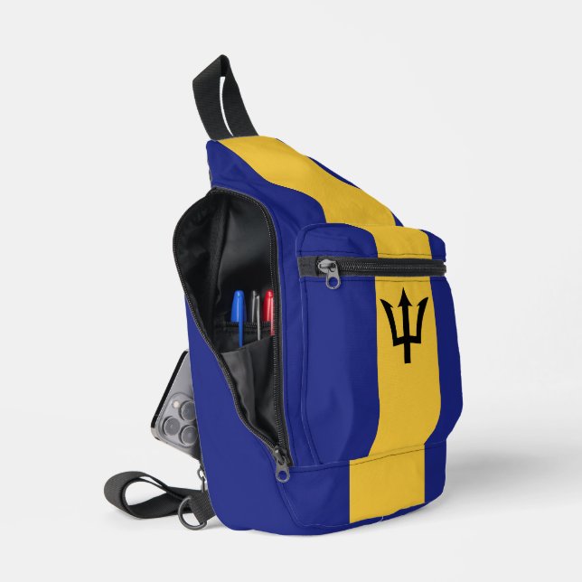Barbados flag sling bag (Open)