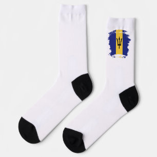 Barbados flag socks