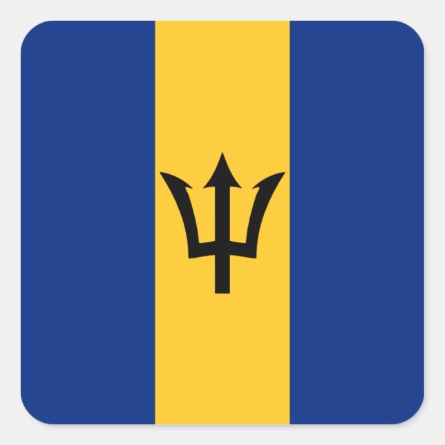 Barbados Flag Sticker (Front)