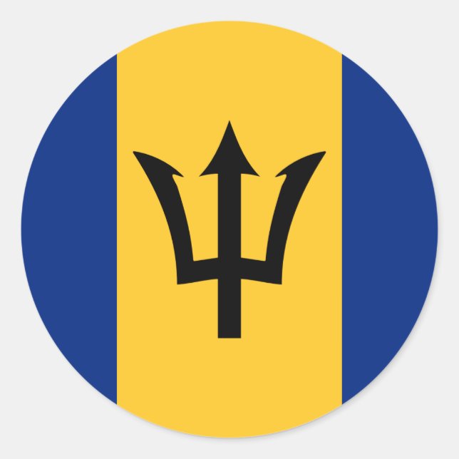 Barbados Flag Sticker (Front)
