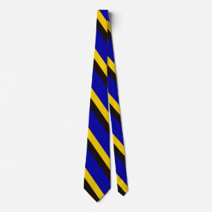 Barbados Flag Stripe Colors  Neck Tie