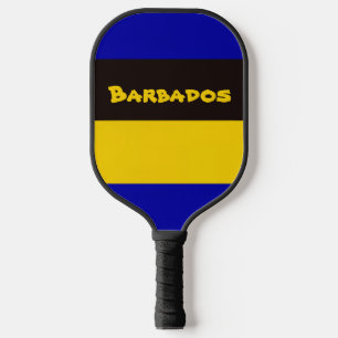 Barbados Flag Stripe Colours  Pickleball Paddle