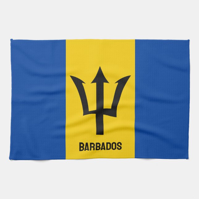 Barbados Flag Tea Towel (Horizontal)
