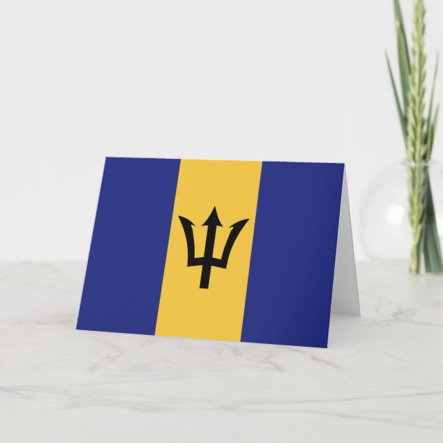 Barbados flag thank you card (Front)