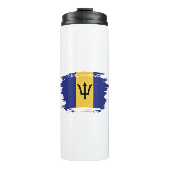 Barbados flag thermal tumbler (Front)