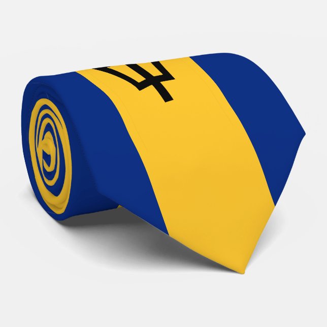 Barbados Flag Tie (Rolled)