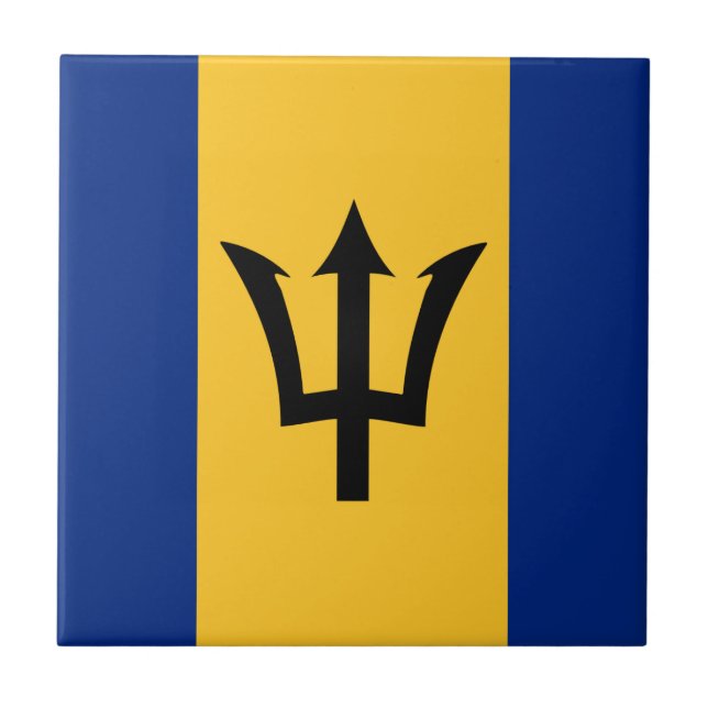 Barbados Flag Tile (Front)