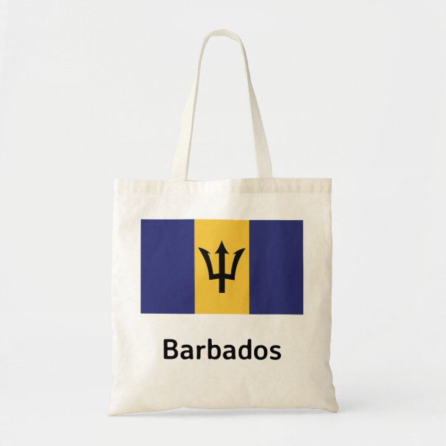 Barbados Flag Tote Bag (Front)