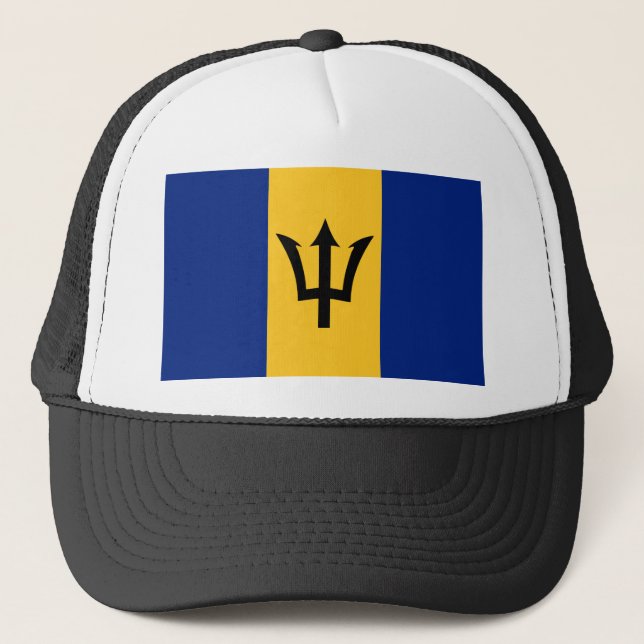 Barbados Flag Trucker Hat (Front)