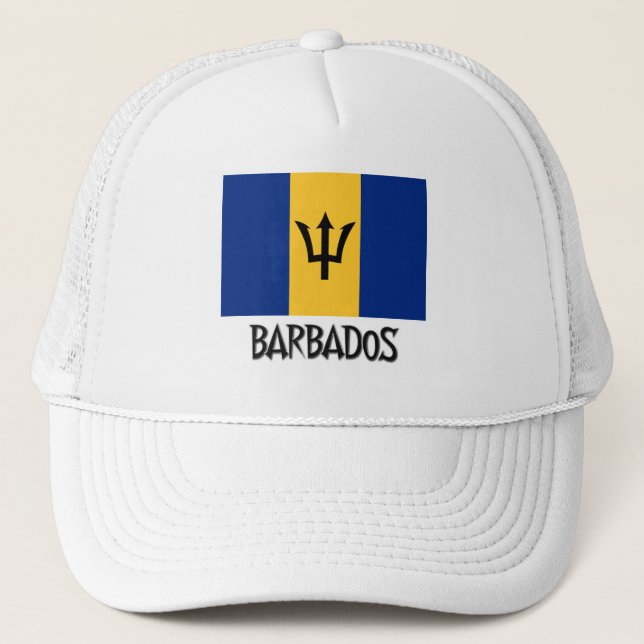 Barbados Flag Trucker Hat (Front)