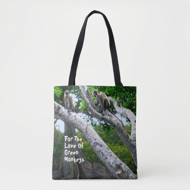 Barbados Green Monkeys Tote Bag (Front)