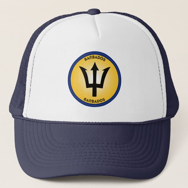 Barbados Heritage Emblem Trucker Hat (Front)