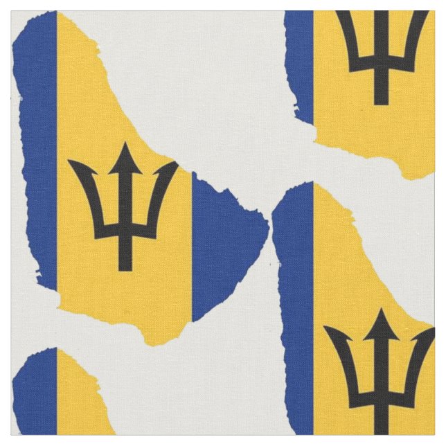 Barbados Map Fabric (Close Up)