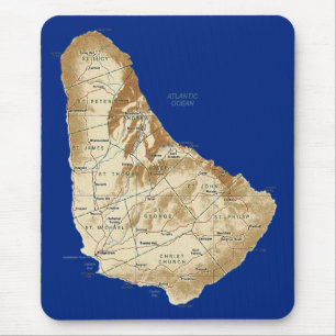 Barbados Map Mousepad