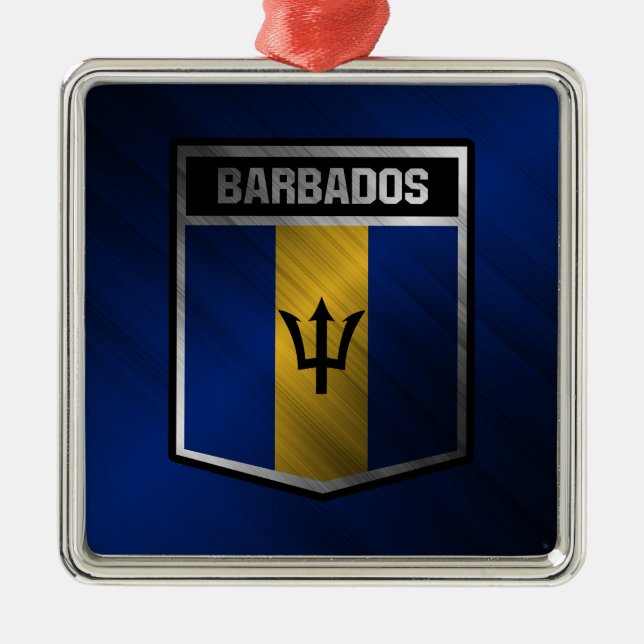 Barbados Metal Ornament (Front)