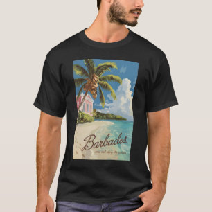 Barbados Painterly Travel Art Vintage T-Shirt