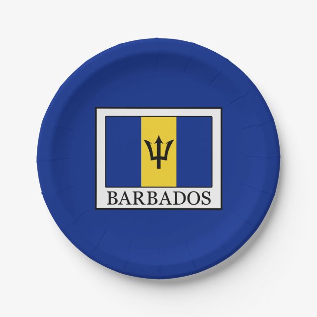 Barbados Paper Plate (Front)