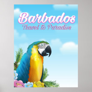 Barbados Parrot travel poster