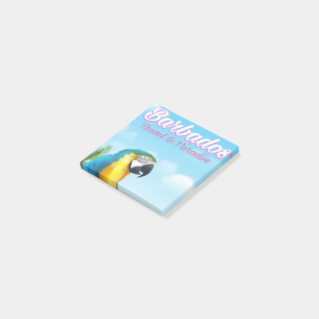 Barbados Parrot travel poster Post-it Notes (Angled)