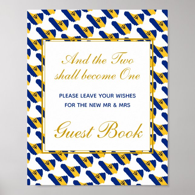 BARBADOS Please Sign Our Guest Book Wedding Poster (Front)