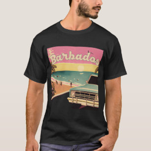 Barbados Retro Beach Vacation Graphics Barbados Su T-Shirt