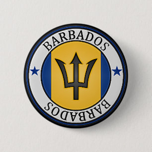 Barbados Round Emblem 6 Cm Round Badge