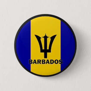 Barbados Roundel quality Flag 6 Cm Round Badge