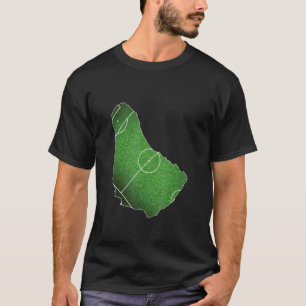 Barbados Soccer Football Court T-Shirt