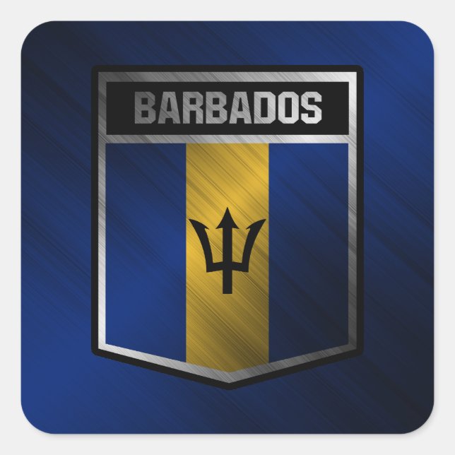 Barbados Square Sticker (Front)