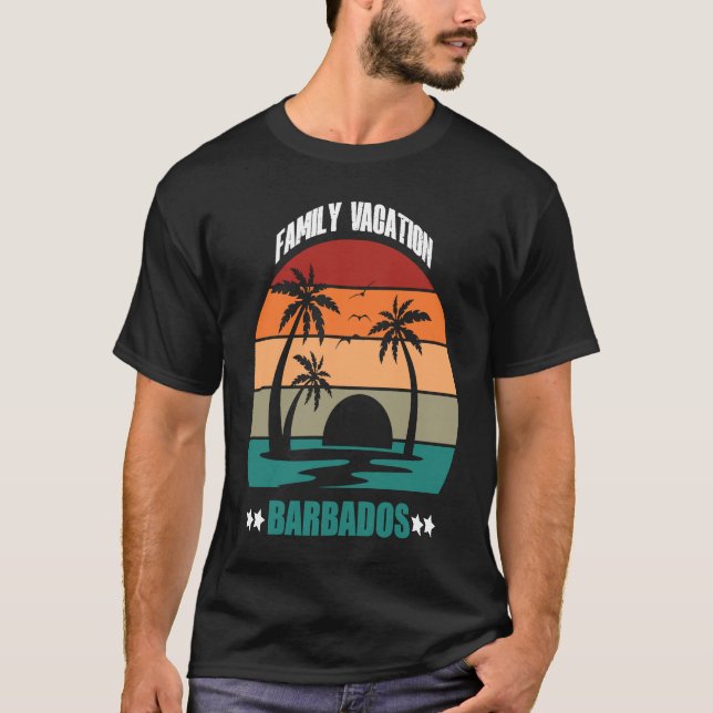 Barbados Summer Family Couple Matching Holiday S T-Shirt (Front)