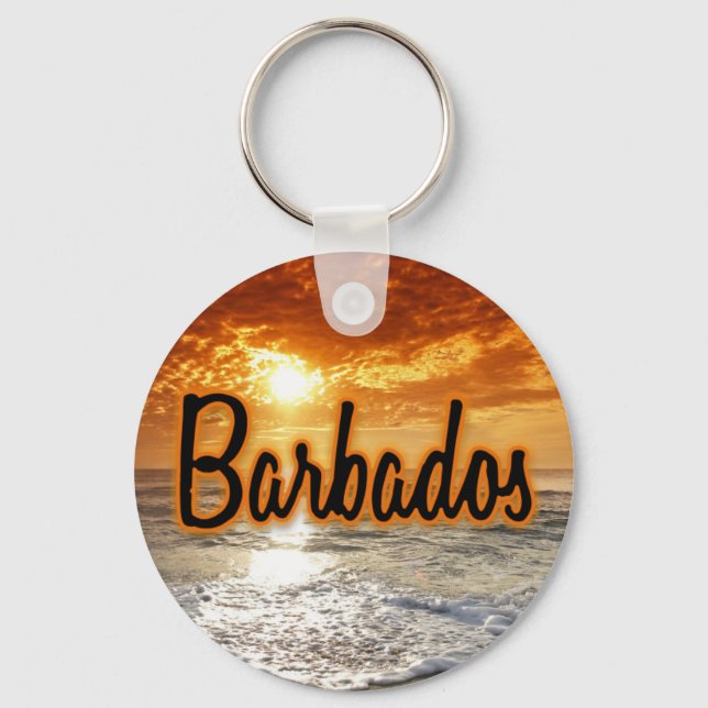 Barbados sunset key ring (Front)