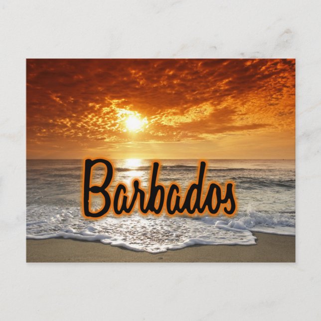 Barbados sunset postcard (Front)