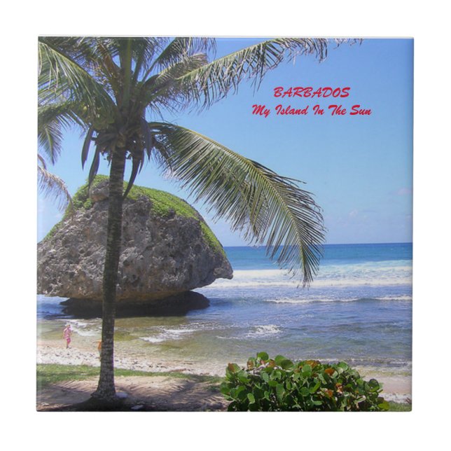 Barbados Themed Ceramic Tile (Front)