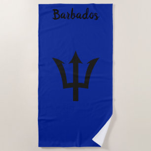 Barbados Trident blue Beach Towel