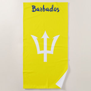 Barbados Trident  Yellow Beach Towel