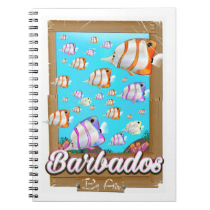 Barbados Tropical Fish travel poster Notebook