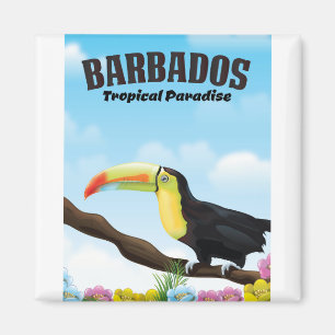 Barbados Tropical Paradise travel poster Magnet