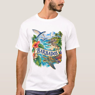 Barbados Watercolor Island T-Shirt