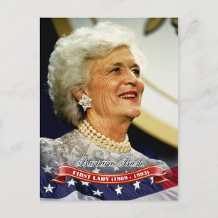Barbara Bush, First Lady of the U.S. Postcard