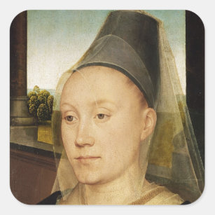 Barbara de Vlaenderberch, c.1472-75 Square Sticker