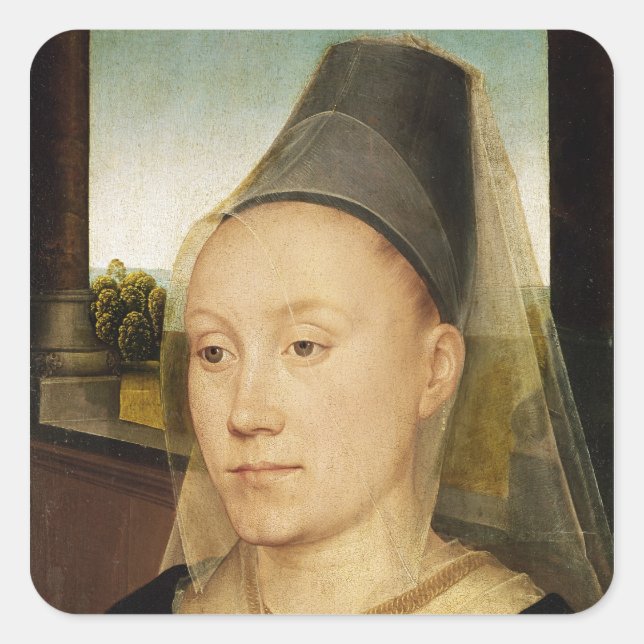 Barbara de Vlaenderberch, c.1472-75 Square Sticker (Front)