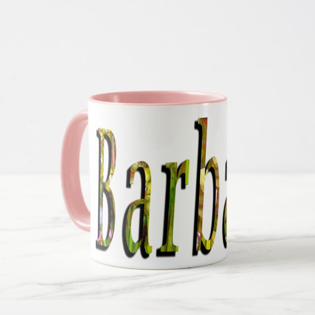 Barbara, Girls Name Logo, Mug (Front Left)