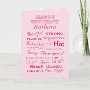 Barbara Happy Birthday Words of Praise Card