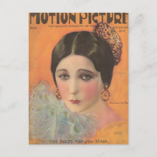 Barbara La Marr 1924 movie magazine Postcard