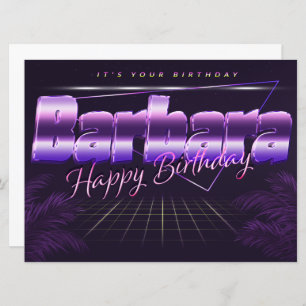 Barbara Name First name pura retro card Birthday